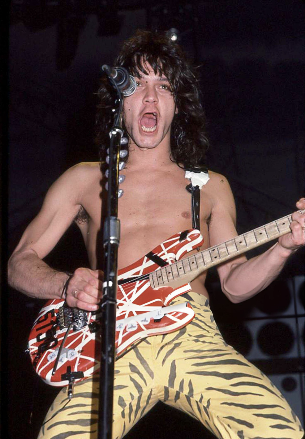 “Eddie Van Halen performs in San Diego (California, USA 1984).”